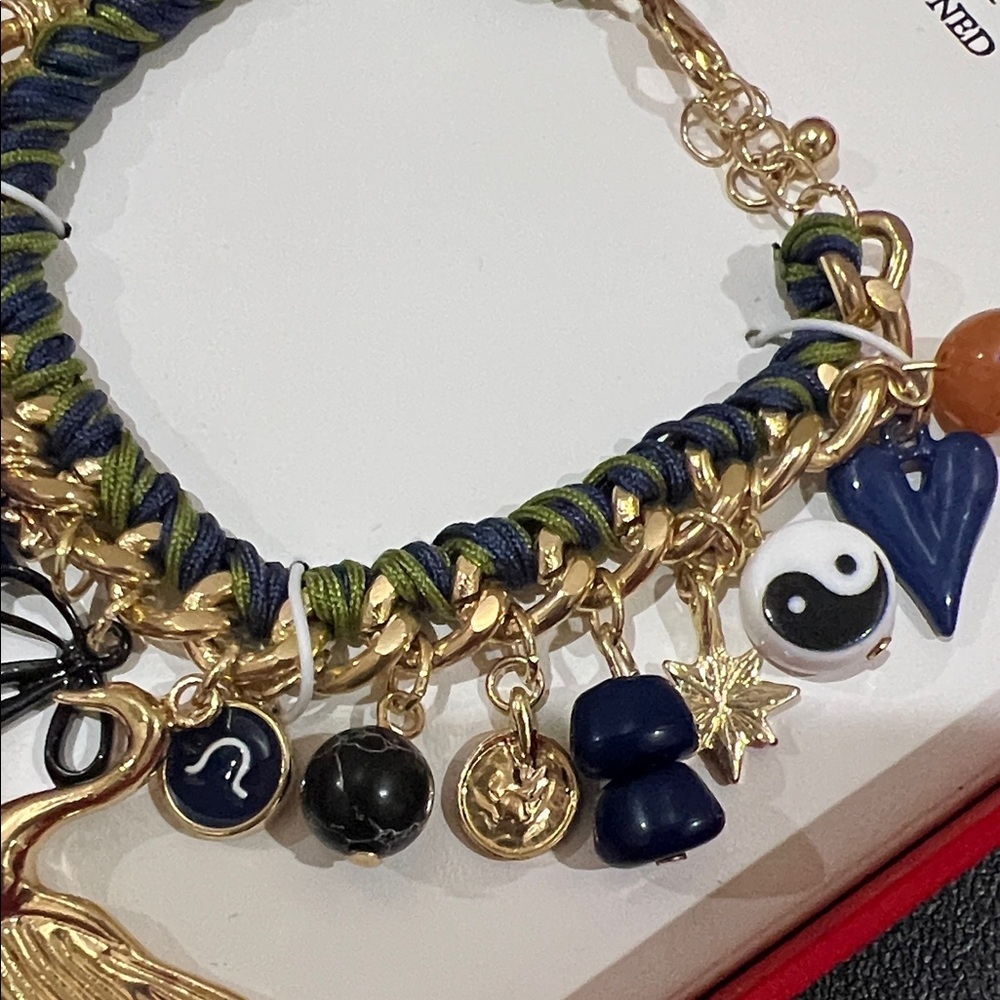 Atterri | Artisan Boho Charm Bracelet ~ Gold Tone - Picture 5 of 11